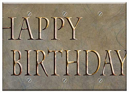 Triple Blank Wall Plate Cover - Birthday Texture Waves Circles Greeting Card