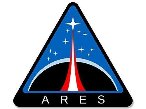 MAGNET 4x4 inch ARES Logo Triangle Shaped Sticker -NASA Mission Space Astronomy- Magnetic vinyl bumper sticker sticks to any metal fridge car signs