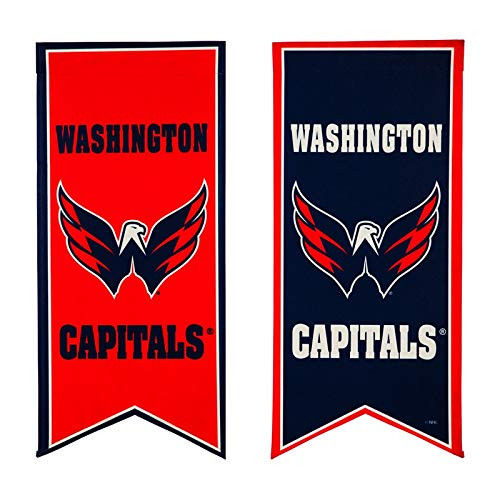 Team Sports America Washington Capitals Flag Banner Double Sides 12.5 x 28 Inches