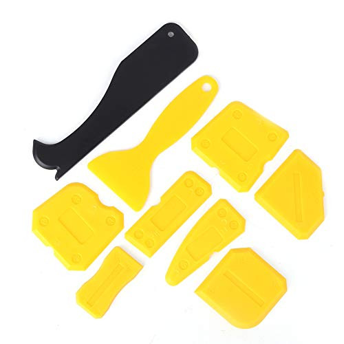 Nannday ?????????? ????? Caulking Tool Kit 9Pcs Plastic Scraper Silicone Sealant Scraper Sealant Remover Acrylic Grouting Silicone for Molding