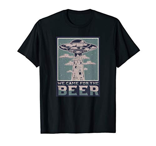 Ufo Abduction Beer Lovers Funny Alien Spacecraft T-Shirt