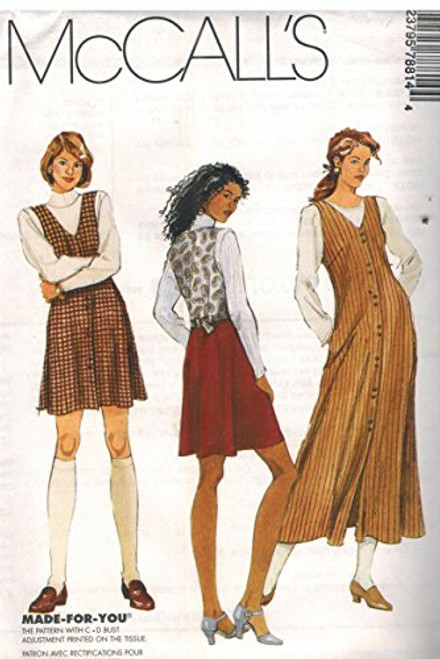 7881 McCalls Sewing Pattern UNCUT Misses A Line Jumper Two Lengths Size 12 14 16 7881 McCalls Sewing Pattern UNCUT Misses A Line Jumper Two Lengths Size 12 14 16