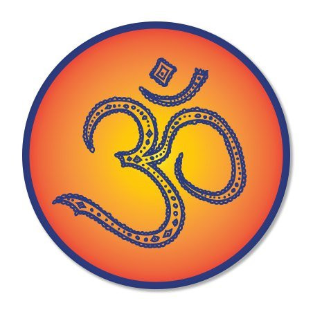 AK Wall Art Om Sign Circle Vinyl Sticker - Car Phone Helmet - Select Size