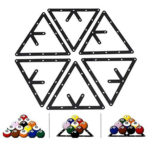 VGEBY 6Pcs Billiards Triangle Ball Rack Ball Holder Positioning Billiard Table Pool Cue Accessory