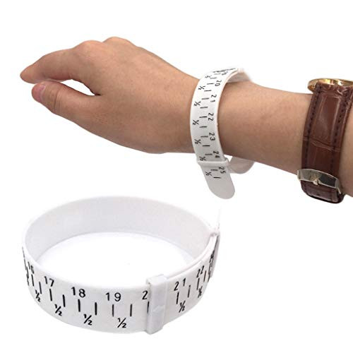 Alisy White Finger Wrist Circle Measuring Belt Tool Ring Bracelet Wristlet Watch Sizer Hand Measuring Ring Tool