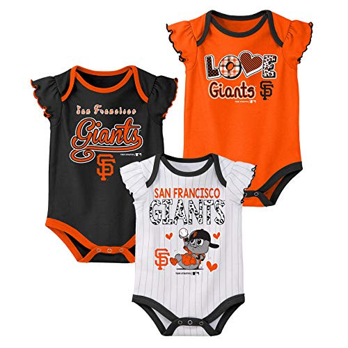 Outerstuff MLB Newborn 3pk Onesie Set San Francisco Giants 0-3 Months