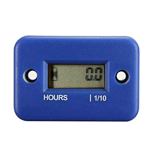 Blackzone Motorcycle Dirt Bike ATV Engine Waterproof LCD Digital Display Hour Meter Gauge Accessory Modified Blue