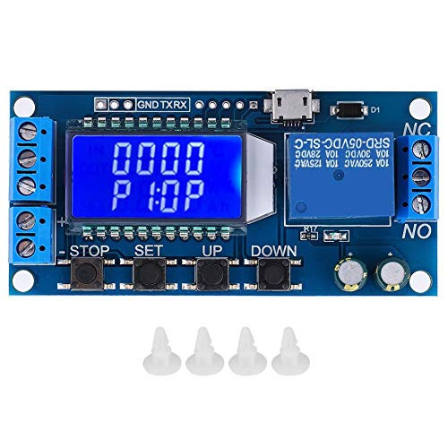 Fafeicy 5V 12V 24V 0.01s-9999min Time Delay Relay Module Delay Off Cycle Timer with LCD Display