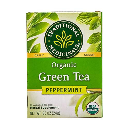 Traditional Medicinals Tea Grn Peppermint Org