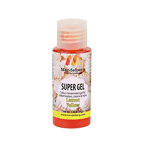 Mendelberg Super Gel Food Color 38 Grams Lemon Yellow