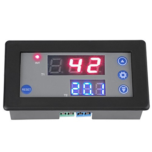 Timing Delay Relay DC 12V 10A 1500W 0-999s/0-999m/0-999h Timing Delay Relay Module Cycle Timer Digital LED Dual Display