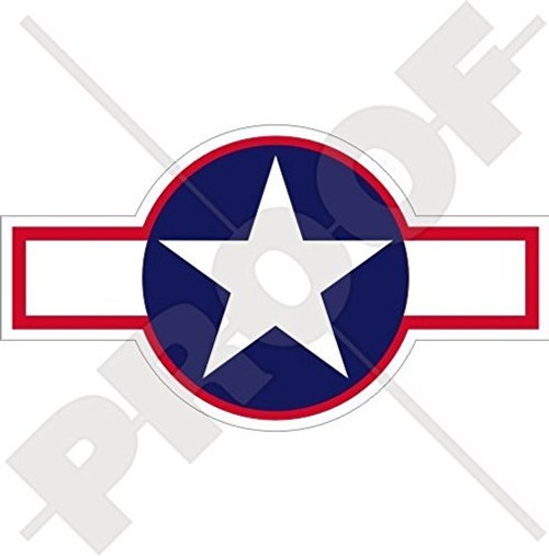 United States Army Air Forces USAAF Aircraft Roundel 1943 USAF WW2 US NAVY WWII 4.7 inch -120mm- Vinyl Sticker Decal