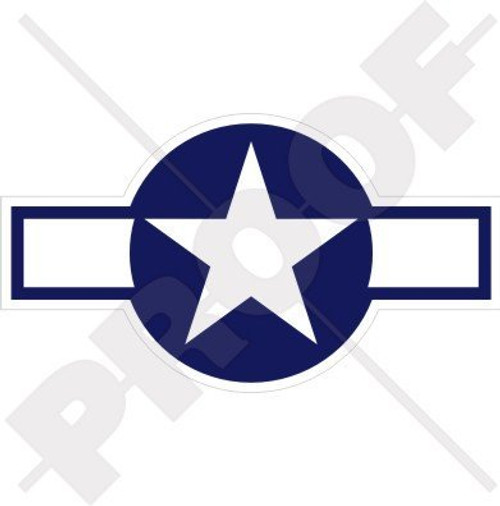 UNITED STATES AirForce USAAF 1943-47 USAF WWII Aircraft Roundel 4.7 inch -120mm- Vinyl Sticker Decal