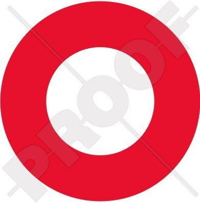DENMARK Danish AirForce Aircraft Roundel 4 inch -100mm- Vinyl Sticker Decal