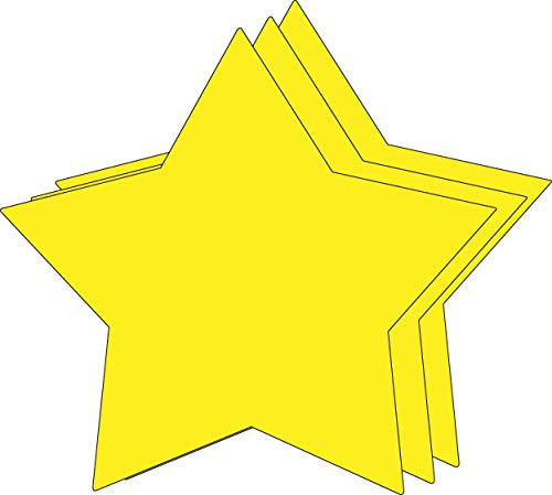 8 x 10 Star Single Color Super Cut-Outs 15 Cut-Outs in a Pack for Star Inspired Classroom/School Craft Projects.