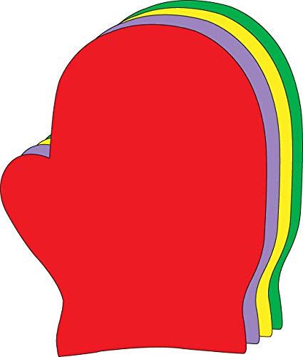 8 x 10 Mitten Assorted Color Super Cut-Outs 15 Cut-Outs in a Pack for Winter Christmas Crafts Decorations Kids School Craft Projects