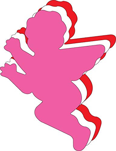 8 x 10 Cupid Tri-Color Super Cut-Outs 15 Cut-Outs in a Pack for Kids Love and Peace School Craft Projects Valentines Day Craft