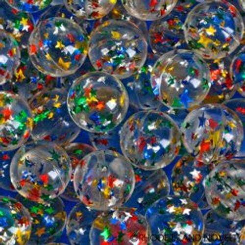 Rhode Island Novelty Glitter Star 32 mm Super Bouncy Ball 100 Count Rhode Island Novelty Glitter Star 32 mm Super Bouncy Ball 100 Count