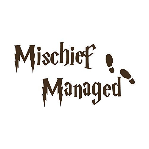 Milk Mug Designs Mischief Managed Wizard 7 inch Brown Vinyl Decal