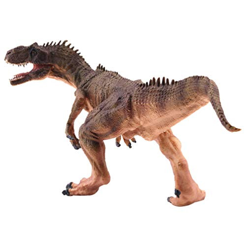 NUOBESTY Dinosaur Figures Toys Realistic Plastic Allosaurus Dinosaur Figurine Mold Birthday Cake Topper Animal Action Figures Kids Educational Toys Brown