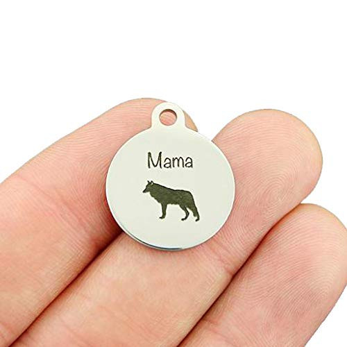 Mama Wolf Stainless Steel Charms - Exclusive Line - Quantity Options - BFS4766 Choose Quantity 1 Charm
