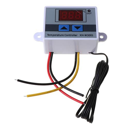 Vbiwwxos W3001 Digital LED Display Thermostat Switch AC 110V-220V Temperature Controller for Home