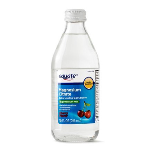 Equate - Magnesium Citrate Oral Solution Saline Laxative Cherry Flavor 10 Fl Oz - Pack of 2