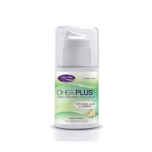 Life-flo DHEA Plus Cream - Unscented - 15 mg of Natural DHEA Per Press of the Pump - Includes Aloe Vera MSM  and  Vitamin E for Skin - 2 oz
