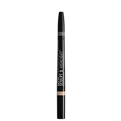 NYX PROFESSIONAL MAKEUP Sculpt  and  Highlight Brow Contour Eyebrow Pencil Black Golden