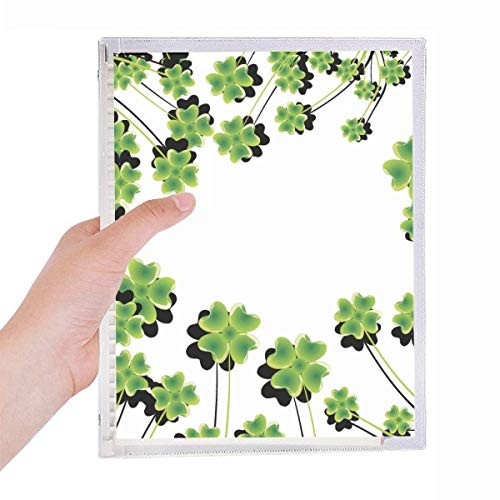 Four Leaf Circle Ireland St.Patricks Day Notebook Loose Leaf Diary Refillable Journal Stationery