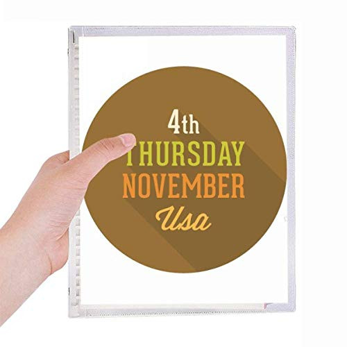 Garland Thanksgiving Day Circle Pattern Notebook Loose Leaf Diary Refillable Journal Stationery