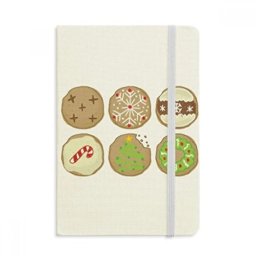 Circle Christmas Tree Green Illustration Notebook Official Fabric Hard Cover Classic Journal Diary