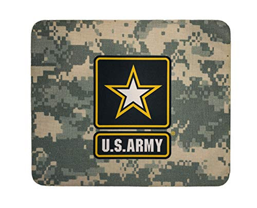 US Army Star Logo Mouse Pad with Camouflage Background - Officially Licensed