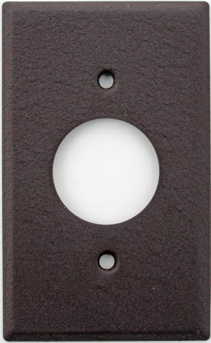 Brown Wrinkle 1 Gang Wall Plate - 1 3/8 inch Circle Opening -Single Round Electrical Outlet-