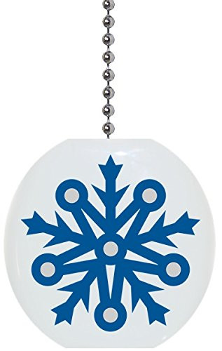 Blue Snowflake Circle Star Solid Ceramic Fan Pull