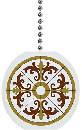 Vintage Mosaic Circle 3 Solid Ceramic Fan Pull