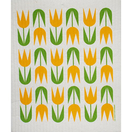 ScandinavianShoppe Swedish Dishcloth - Yellow Tulips