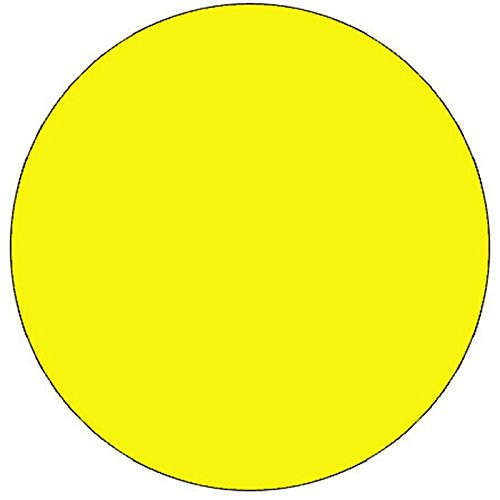 1/2 inch Diameter Bright Yellow Circle Labels -500 per Roll-