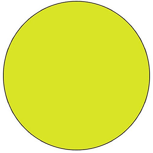 1/2 inch Diameter Fluorescent Green Circle Labels -500 per Roll-