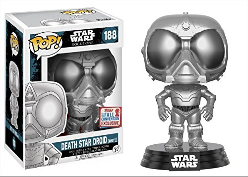 Funko Pop! NYCC Star Wars White Death Star Droid Rogue One, Limited Edition Fall Convention Exclusive Funko Pop! NYCC Star Wars White Death Star Droid Rogue One, Limited Edition Fall Convention Exclusive