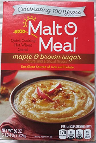 Malt-O-Meal Maple And Brown Sugar - Hot Cereals 36 Ounce