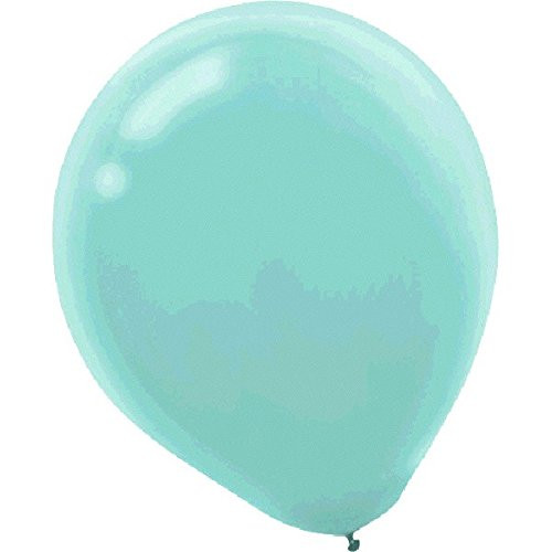 Amscan Party Perfect Plain Balloon Decorations, Robin's Egg Blue, Latex, 12", Pack of 72