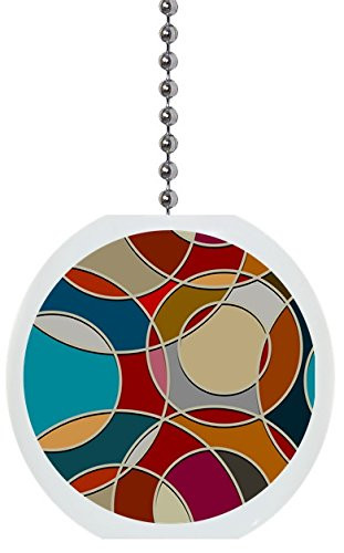 Geometric Circles Pattern Solid Ceramic Fan Pull