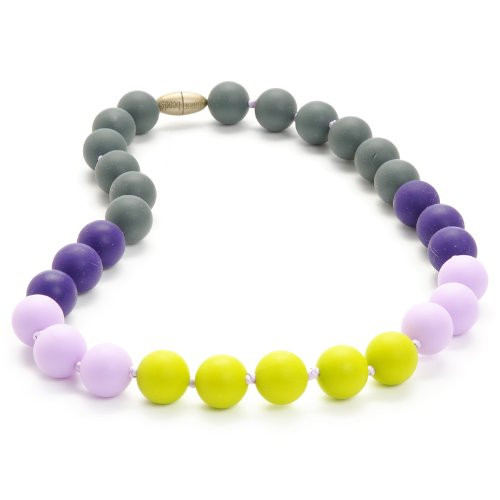 Juniorbeads by Chewbeads Bleecker Jr. Necklace, 100% Safe Silicone - Chartreuse