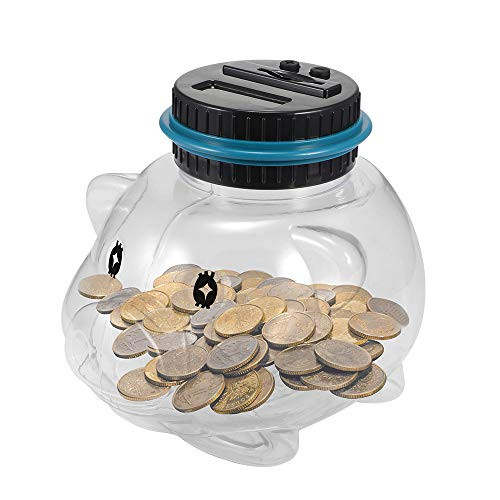 SOOTOP Piggy Digital Coin Bank Automatic Coin Counting Money Jar Clear Money Saving Counter with LCD Display Gift for Child SOOTOP Piggy Digital Coin Bank Automatic Coin Counting Money Jar Clear Money Saving Counter with LCD Display Gift for Child