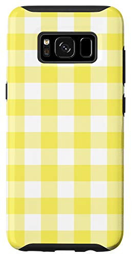 Galaxy S8 Yellow and White Gingham Buffalo Check Plaid Checkered Case