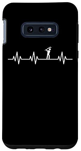 Galaxy S10e Golfer Golf Swing Lifeline Heartbeat Heart Love Simple Icon Case