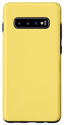 Galaxy S10 Plus Beautiful Light Yellow Color Plain Color Solid Yellow Case