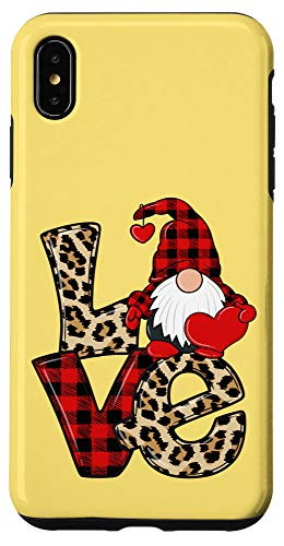 iPhone XS Max Yellow Leopard Print Cheetah Red Plaid Gnome Love Gift Case