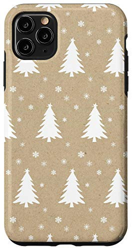 iPhone 11 Pro Max Tree Snowflake Snow Paper Craft Elegant Fancy Christmas Gift Case